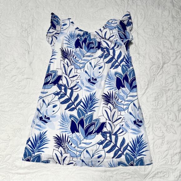 Janie And Jack Tropical Ruffle Floral Dress Size 4 - Picture 2 of 5